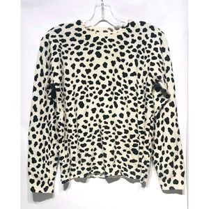 Vintage Pierre Cardin Lambswool Dalmatian Sweater Womens Size M